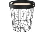 Couchtisch "Kumi"" Platte Schwarz - D 35 Cm - Atmosphera Interior Designer"