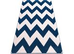 Tappeto Sketch - FA66 Blu/Bianco - Zigzag Azzurro 180X270 Cm