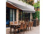 Tenda A Bracci Pieghevoli Costway 2,5X2M Tenda Da Sole Con Materiale Resistente Ai Raggi Uv E All'acqua, Telaio In Alluminio E Manovella Grigio