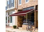 Costway Tenda Da Sole A Manovella 300X250Cm Protezione Solare, Tenda A Bracci Pieghevoli Tenda Da Sole Per Balcone E Veranda Rosso Vino