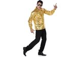 Camicia Da Uomo Disco Anni '70 Oro - Xl