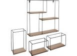 Set Di 4 Bacchette - Metall Und Holz - Atmosphera Interior Designer