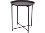 Tavolo Progarden Rotondo 46,2X52,5 Cm Grigio Scuro Opaco