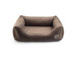 Letto Per Cani Premium | Misura 1: 63 X 55 X 19 Cm | Letto Per Cani O Gatti | Divano Per Cani, Cuscino Per Cani, Lettino Per Cani Velluto Marrone S