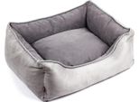 Boutique Zoo Elegante Letto Per Cani/Misura 2: 75 X 66 X 20 Cm/Grigio, Ecopelle/Letto Per Cani | Divano Per Cani, Cuscino Per Cani | Grigio M