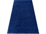 Tappeto Soffi Shaggy 5Cm Blu Scuro Azzurro 200X290 Cm