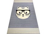 Tappeto Bcf Flash Cat 3999 - Gatto Grigio Grigio 160X220 Cm