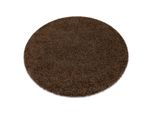 Tappeto Soffi Cerchio Shaggy 5Cm Maro Marrone Ruota 80 Cm