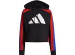 Tuta Da Jogging Adidas Donna In Cotone 70% Con Cappuccio, Colore:Rosso Vino, Taglia:M