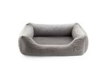 Lettino Esclusivo Per Cani | Lettino Per Cani, Cestino Per Cani Con Cuscino | Dimensioni: Xl - 100 X 79 X 22 Cm | Colore: Grigio Velluto