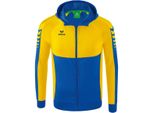 Erima Six Wings - Giacca Da Allenamento Con Cappuccio Da Bambino - New Royal / Yellow
