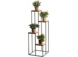 Howhomely Sgabello Per Fiori In Metallo Nero 110 Cm - Portafiori Con 4 Ripiani