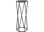 Howhomely Sgabello Per Fiori In Metallo Nero 70 Cm - Portafiori, Colonna Per Fiori Alta