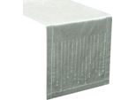 Tovaglia Festosa Da Tavola Royal 3 Argento Grigio Chiaro 35X220 Cm Argento Grigio Chiaro Italiano
