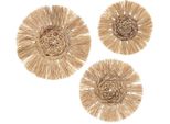 Set Aus 3 Wanddekorationen - Bast D25 Cm - Atmosphera Interior Designer