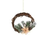 H&S Decorazione Ghirlanda Natalizia In Plastica Multicolore 30 Cm