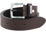 Mustang Pelle Cintura Men Leather Belt W110 Darkbrown Marrone Scuro