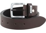 Mustang Pelle Cintura Men Leather Belt W95 Darkbrown Marrone Scuro