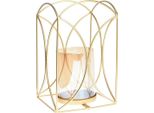 H&S Decorazione Candeliere Per Teaight Metallo Oro 24 Cm X 15 Cm X 15 Cm