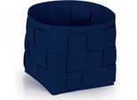 N8WERK Cestino Portaoggetti In Feltro S - 24 X 24 X 24 Cm - Blu Scuro