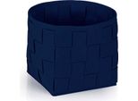 N8WERK Cesto Portaoggetti In Feltro M - 32 X 32 X 32 Cm - Blu Scuro