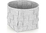 N8WERK Cestino Portaoggetti In Feltro M - 32 X 32 X 32 Cm - Grigio Chiaro
