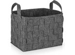 N8WERK Borsa Portaoggetti In Feltro L - 40 X 30 X 30 Cm - Grigio Scuro
