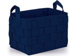 N8WERK Borsa Portaoggetti In Feltro M - 35 X 25 X 25 Cm - Blu Scuro