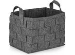 N8WERK Borsa Portaoggetti In Feltro M - 35 X 25 X 25 Cm - Grigio Scuro