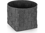 N8WERK Cesto Portaoggetti In Feltro L - 40 X 40 X 40 Cm - Grigio Scuro