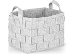 N8WERK Borsa Portaoggetti In Feltro M - 35 X 25 X 25 Cm - Grigio Chiaro