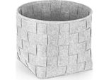 N8WERK Cesto Portaoggetti In Feltro L - 40 X 40 X 40 Cm - Grigio Chiaro