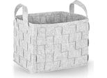 N8WERK Borsa Portaoggetti In Feltro L - 40 X 30 X 30 Cm - Grigio Chiaro