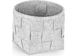 N8WERK Cestino Portaoggetti In Feltro S - 24 X 24 X 24 Cm - Grigio Chiaro