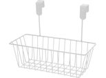 H&S Decoration Cestino Da Appendere In Metallo Bianco 21 Cm X 28 Cm X 12 Cm Bagno
