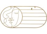 Organizzatore Da Parete H&S Decorazione Viso Oro Metallizzato 24 Cm X 50 Cm