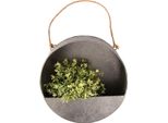 Esschert Design | Vaso Per Fiori Da Parete - 30 Cm - Grigio/Marrone - Elegante - Salvaspazio - Acciaio Inox