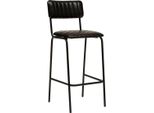 Barstuhl "Dario"" Schwarz - Metall Und Leder - Atmosphera Interior Designer"