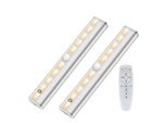 Inf Strisce Luminose A Led Con Telecomando, Confezione Da 2 D'argento