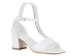 Van Hill Sandali Classici Da Donna Con Tacco A Blocco Scarpe Da Sera 840342, Colore: Bianco, Taglia: 36