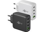 Goobay 64819 Caricatore Rapido Multiporta USB-C™ Pd Gan (68 W) Nero, Nero - 3X Porte USB-C™ (Power Delivery) E 1X Porta USB-A (Quick Charge)