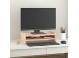 The Living Store Supporto Per Monitor 50X27X15 Cm In Legno Di Pino Massiccio