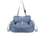 Seggiolino Auto Per Cani | Seggiolino Auto Per Cani, Sedile Posteriore, Sedile Anteriore | Poliestere | Dimensioni: 55 X 65 Cm | Colore: Jeans