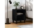 Maison Exclusive - Comodino Nero 40X30X50 Cm Materiale Ligneo
