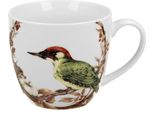 Tazza Da Caffè Duo Animali, Picchio In Porcellana, Mug, Tazza Da Tè, Tazza Da Caffè Con Manico 460 Ml