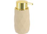 Distributore Di Sapone Tendance 210 Ml Beige Oro 6,5 Cm X 6,5 Cm X 14,5 Cm Plastica
