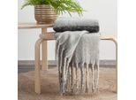 Coperta Eurofirany Coperta Da Soggiorno Coperta Da Divano Moher 2 130X170 Cm Crema Grigio Chiaro
