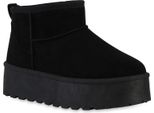Van Hill Stivali Con Plateau Foderati Caldi Da Donna Scarpe Invernali Con Suola Profilata 840609, Colore: Nero, Taglia: 37