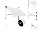 Vidaxl Tenda Da Sole Retrattile A Comando Manuale Con Led 200 Cm Crema - Tende Da Sole