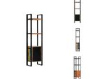 Vidaxl Libreria 45X30X171 Cm In Legno Massiccio Antico - Librerie E Scaffali